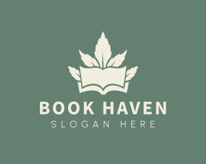 Weed Cannabis Book logo design