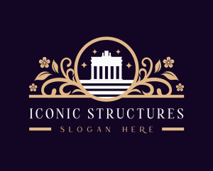 Ancient Landmark Structure logo design