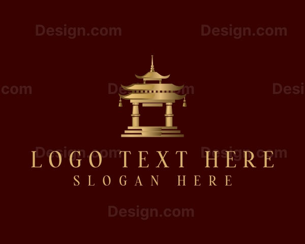 Chinese Temple Architecture Logo