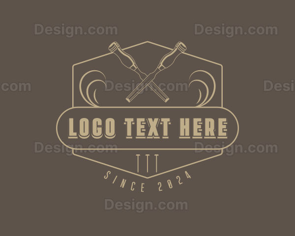 Wood Chisel Woodwork Logo