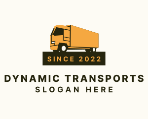 Shipping Box Truck logo design