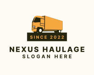 Shipping Box Truck logo design