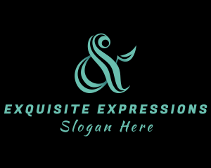 Green Ampersand Calligraphy logo