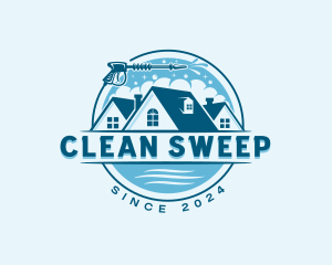 Clean Bubbles Pressure Washer logo design