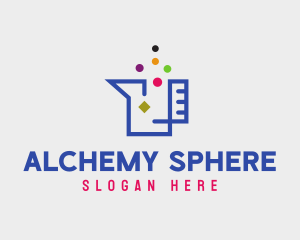 Chemistry Beaker Mixture logo design