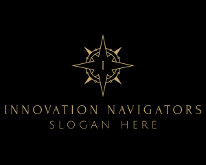 Navigation Star Compass logo design