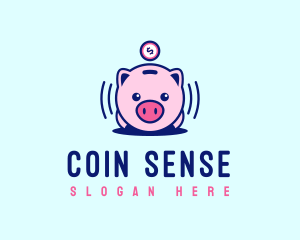 Piggy Coin Dollar logo design