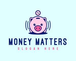 Piggy Coin Dollar logo design