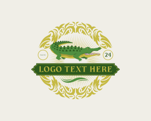 Reptile Crocodile Wildlife Logo