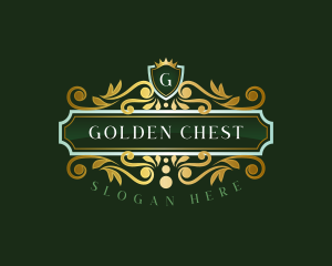 Crown Shield Ornament logo design