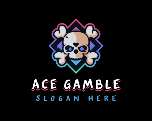 Skull Poker Gambler logo