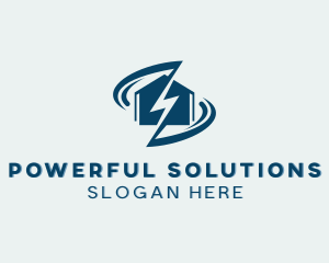 Home Lightning Power logo design