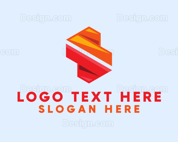 Colorful Geometric Letter S Logo