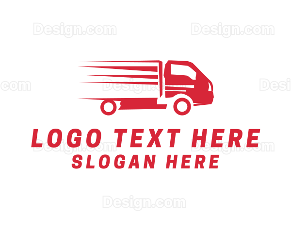 Red Trucking Vehicle Logo