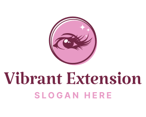 Pink Feminine Eyelashes logo design