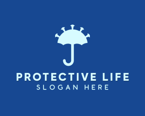 Virus Umbrella Protection logo design