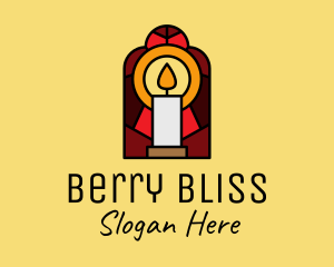 Church Candle Vigil Mosaic  logo design