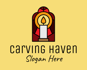 Church Candle Vigil Mosaic  logo design