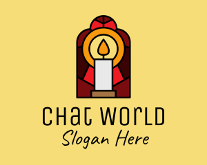 Church Candle Vigil Mosaic  logo design