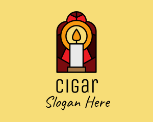 Church Candle Vigil Mosaic  logo design