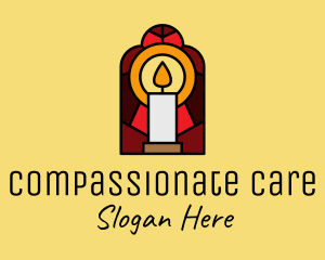 Church Candle Vigil Mosaic  logo design