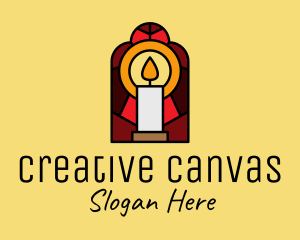 Church Candle Vigil Mosaic  logo design