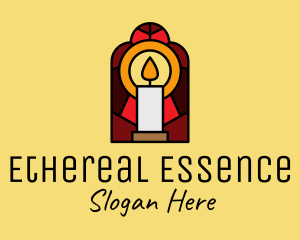 Church Candle Vigil Mosaic  logo design