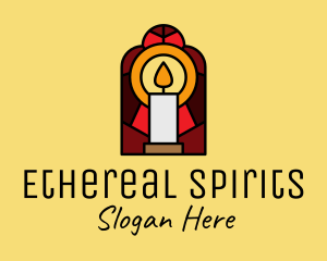 Church Candle Vigil Mosaic  logo design