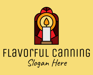 Church Candle Vigil Mosaic  logo design