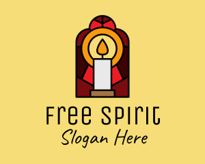 Church Candle Vigil Mosaic  logo design