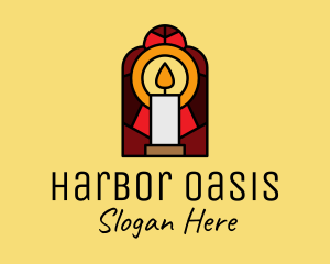 Church Candle Vigil Mosaic  logo design