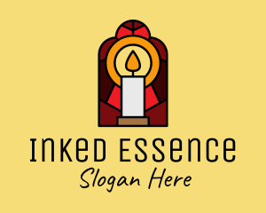 Church Candle Vigil Mosaic  logo design