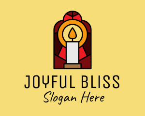 Church Candle Vigil Mosaic  logo design