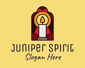 Church Candle Vigil Mosaic  logo design