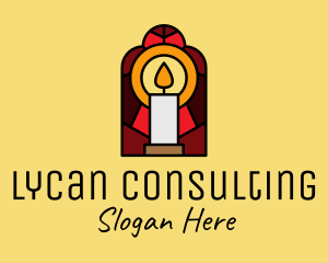 Church Candle Vigil Mosaic  logo design