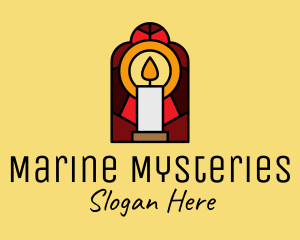 Church Candle Vigil Mosaic  logo design