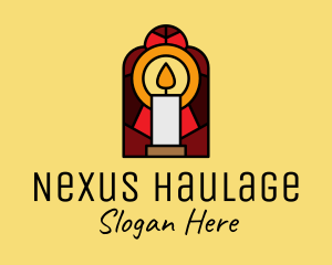 Church Candle Vigil Mosaic  logo design