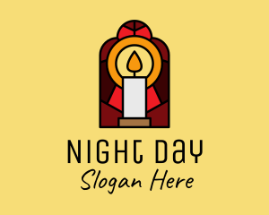 Church Candle Vigil Mosaic  logo design