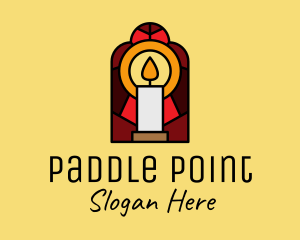 Church Candle Vigil Mosaic  logo design