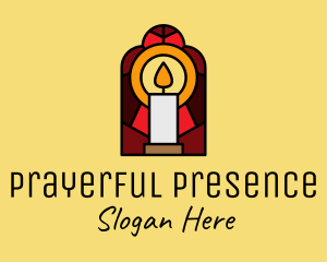 Church Candle Vigil Mosaic  logo design