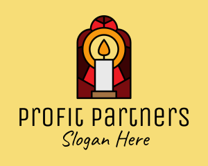 Church Candle Vigil Mosaic  logo design