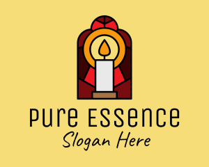 Church Candle Vigil Mosaic  logo design