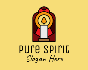 Church Candle Vigil Mosaic  logo design