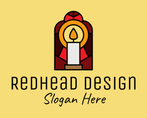 Church Candle Vigil Mosaic  logo design