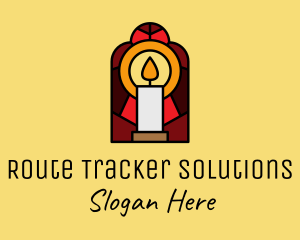 Church Candle Vigil Mosaic  logo design