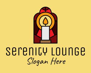 Church Candle Vigil Mosaic  logo design