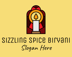 Church Candle Vigil Mosaic  logo design