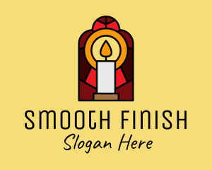 Church Candle Vigil Mosaic  logo design