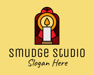 Church Candle Vigil Mosaic  logo design