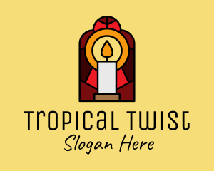 Church Candle Vigil Mosaic  logo design